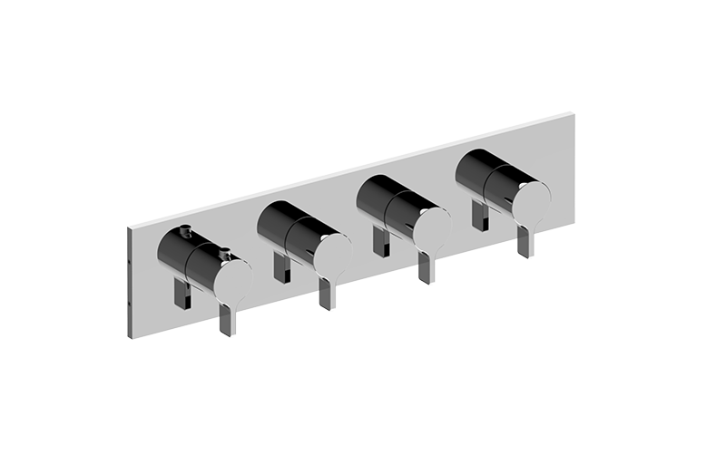 GRAFF Terra G-8059H-LM46E0-T Square M-Series Valve Trim with Four Handles (Horizontal Orientation)