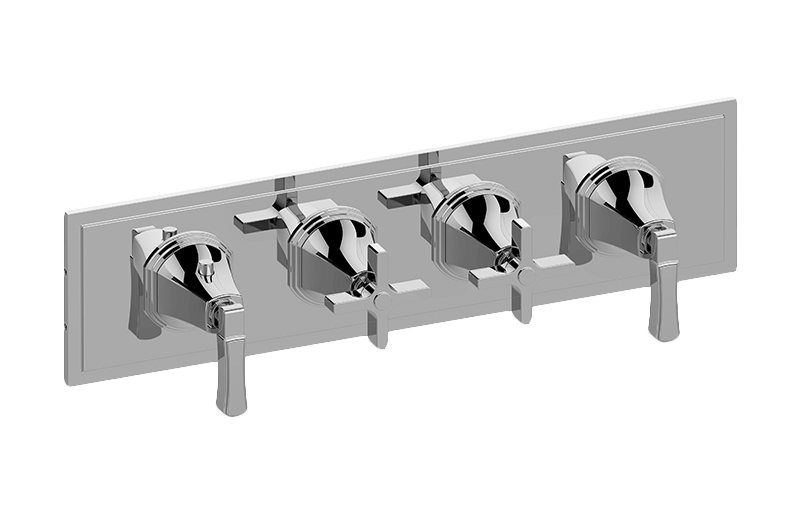 GRAFF Finezza UNO G-8079H-2L2C-T M-Series Valve Trim with Four Handles (Horizontal Orientation)
