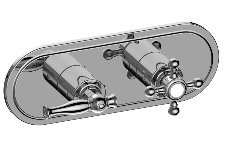 GRAFF Lauren G-8086H-LM22C2-T Traditional M-Series Valve Trim with Two Handles (Horizontal Orientation)