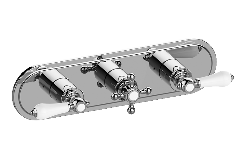 GRAFF Adley G-8087H-ALC1C2-T Traditional M-Series Valve Trim with Three Handles (Horizontal Orientation) Main image