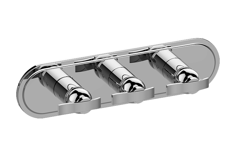 GRAFF Bali G-8087H-LM20E0-T Traditional M-Series Valve Trim with Three Handles (Horizontal Orientation)