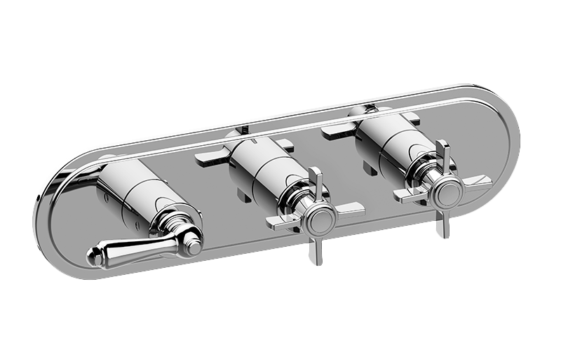 GRAFF Camden G-8087H-LM48C16-T Traditional M-Series Valve Trim with Three Handles (Horizontal Orientation) Main image