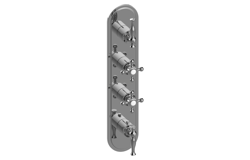 GRAFF Lauren G-8088-ALM22C2-T Traditional M-Series Valve Trim with Four Handles