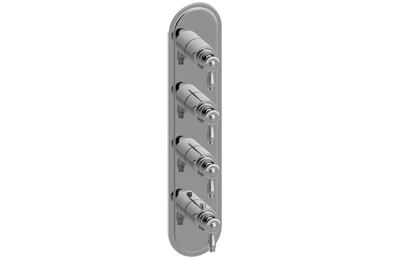 GRAFF Topaz G-8088-LM63E0-T Traditional M-Series Valve Trim with Four Handles