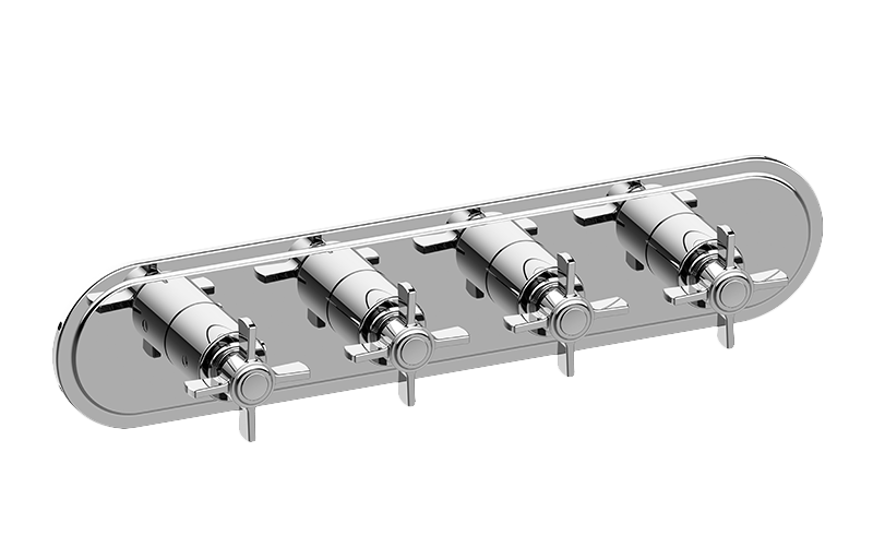 GRAFF Camden G-8088H-C16E0-T Traditional M-Series Valve Trim with Four Handles (Horizontal Orientation) Main image