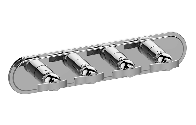 GRAFF Bali G-8088H-LM20E0-T Traditional M-Series Valve Trim with Four Handles (Horizontal Orientation) Main image
