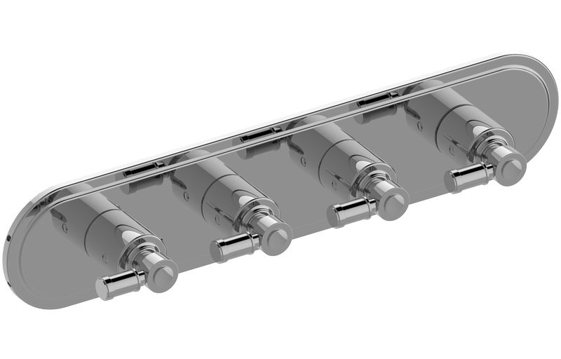 GRAFF Bali G-8088H-LM21E0-T Traditional M-Series Valve Trim with Four Handles (Horizontal Orientation) Main image