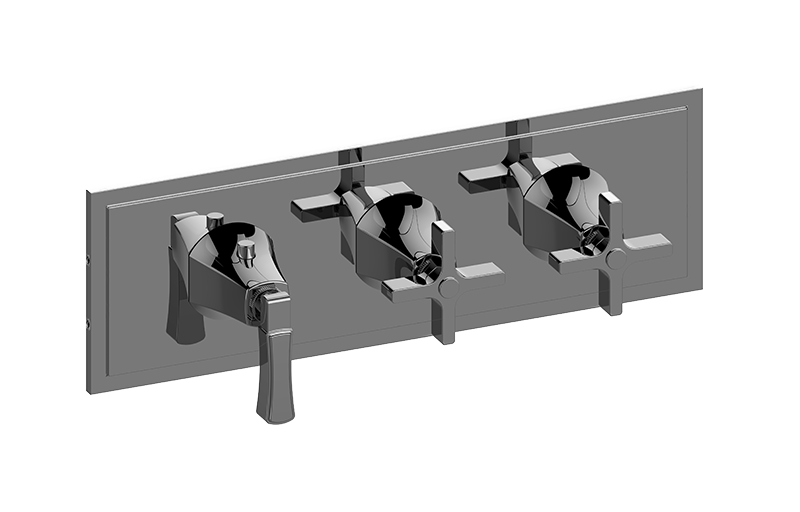 GRAFF Finezza DUE G-8178H-1L2C-T Finezza DUE, Vignola M-Series Valve Trim with Three Handles (Horizontal Orientation)