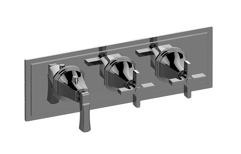 GRAFF Finezza UNO G-8078H-1L2C-T M-Series Valve Trim with Three Handles (Horizontal Orientation)