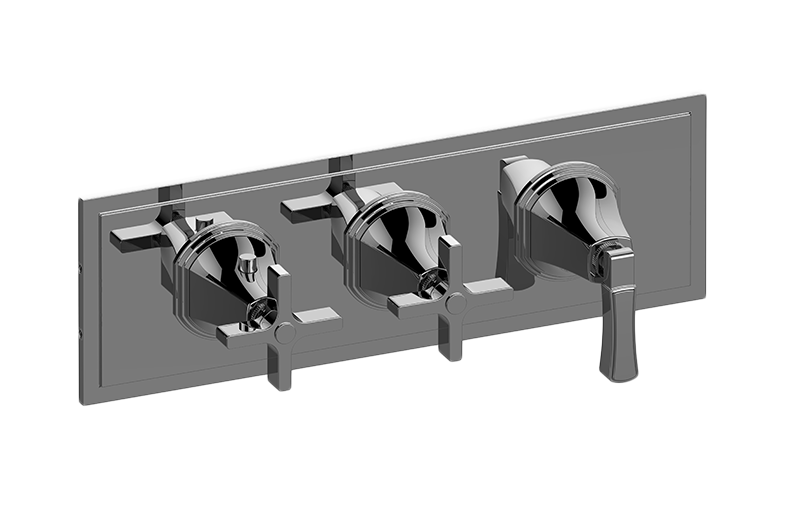 GRAFF Finezza UNO G-8078H-2C1L-T M-Series Valve Trim with Three Handles (Horizontal Orientation)
