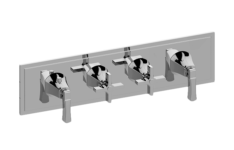 GRAFF Finezza DUE G-8179H-2L2C-T Finezza DUE, Vignola M-Series Valve Trim with Four Handles (Horizontal Orientation)