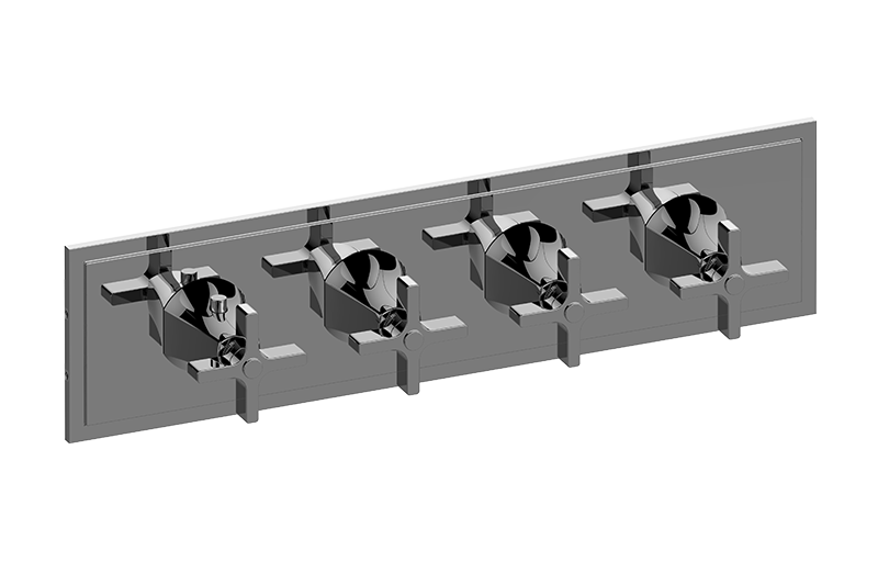 GRAFF Finezza DUE G-8179H-C15E0-T Finezza DUE, Vignola M-Series Valve Trim with Four Handles (Horizontal Orientation)