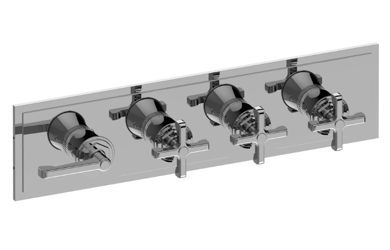 GRAFF Vignola G-8179HH-LM60C20-T Finezza DUE, Vignola M-Series Valve Trim with Four Handles (Horizontal Orientation)