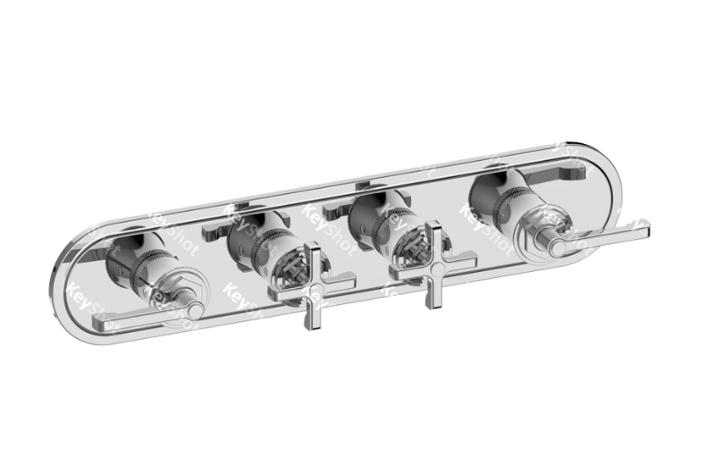 GRAFF Vignola G-8188HH-ALM60C20-T Traditional M-Series Valve Trim with Four Handles (Horizontal Orientation)