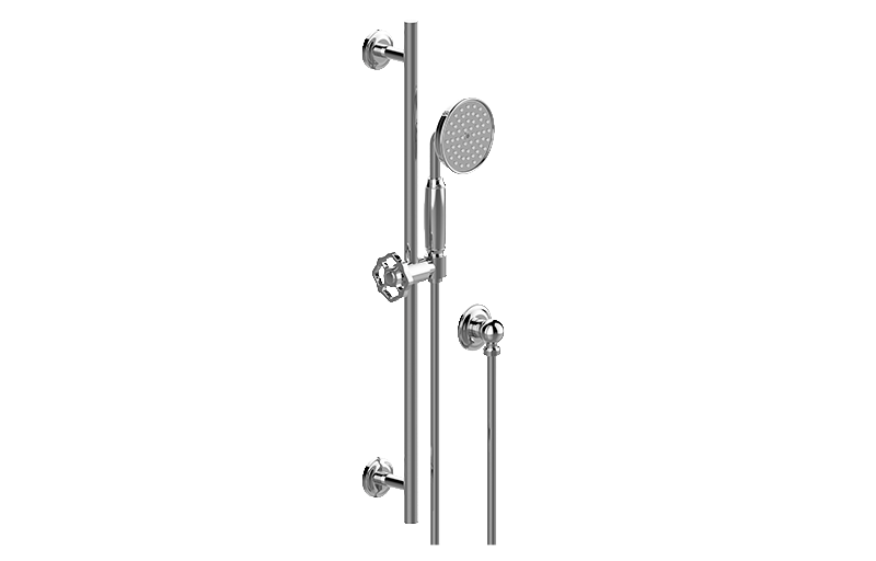 GRAFF Vintage G-8676 Transitional Handshower with Vintage Wall-Mounted Slide Bar