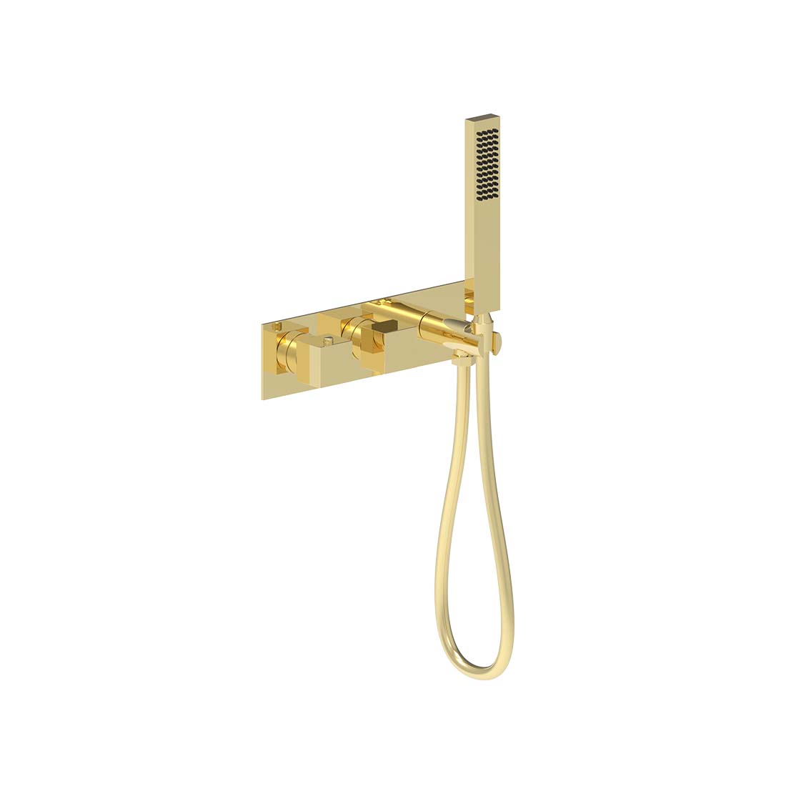 AQUALEM HW2705.TR Opus 3/4" 3-Way Square Thermostatic Valve Trim (REQ.: HW2700.RI)