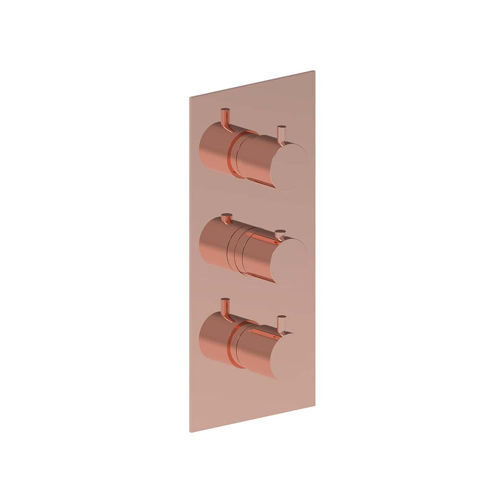 AQUALEM HW3402.TR Gio 3/4" 3-Way Round Thermostatic Valve Trim (REQ.: HW3400.RI)