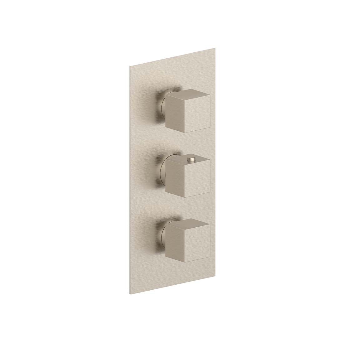 AQUALEM HW3405.TR Opus 3/4" 3-Way Square Thermostatic Valve Trim (REQ.: HW3400.RI)