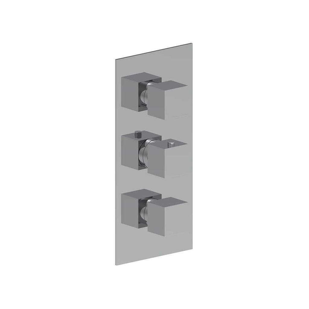 AQUALEM HW3405.TR Opus 3/4" 3-Way Square Thermostatic Valve Trim (REQ.: HW3400.RI)