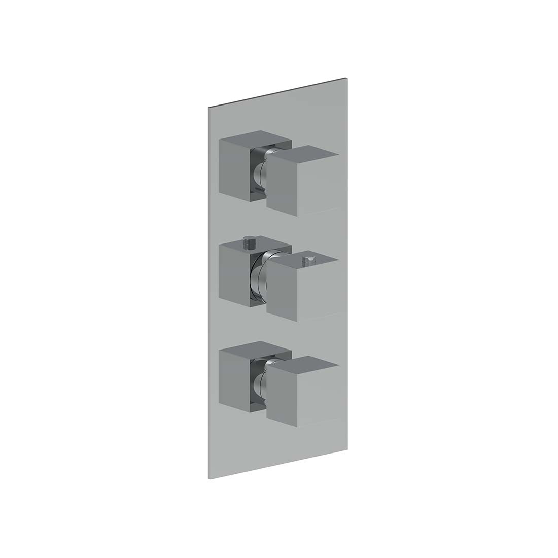 AQUALEM HW3405.TR Opus 3/4" 3-Way Square Thermostatic Valve Trim (REQ.: HW3400.RI)