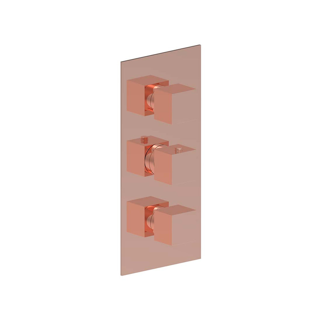 AQUALEM HW3405.TR Opus 3/4" 3-Way Square Thermostatic Valve Trim (REQ.: HW3400.RI)