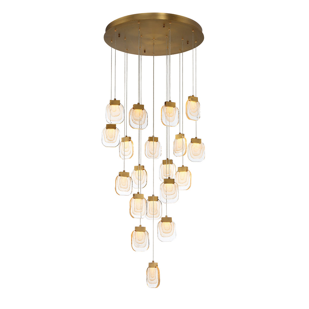 EUROFASE 37192 19-Light 29in Integrated Led Multi Drop Chandelier