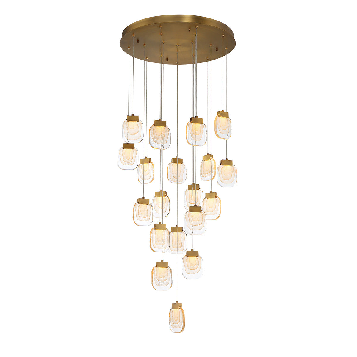 EUROFASE 37192 19-Light 29in Integrated Led Multi Drop Chandelier