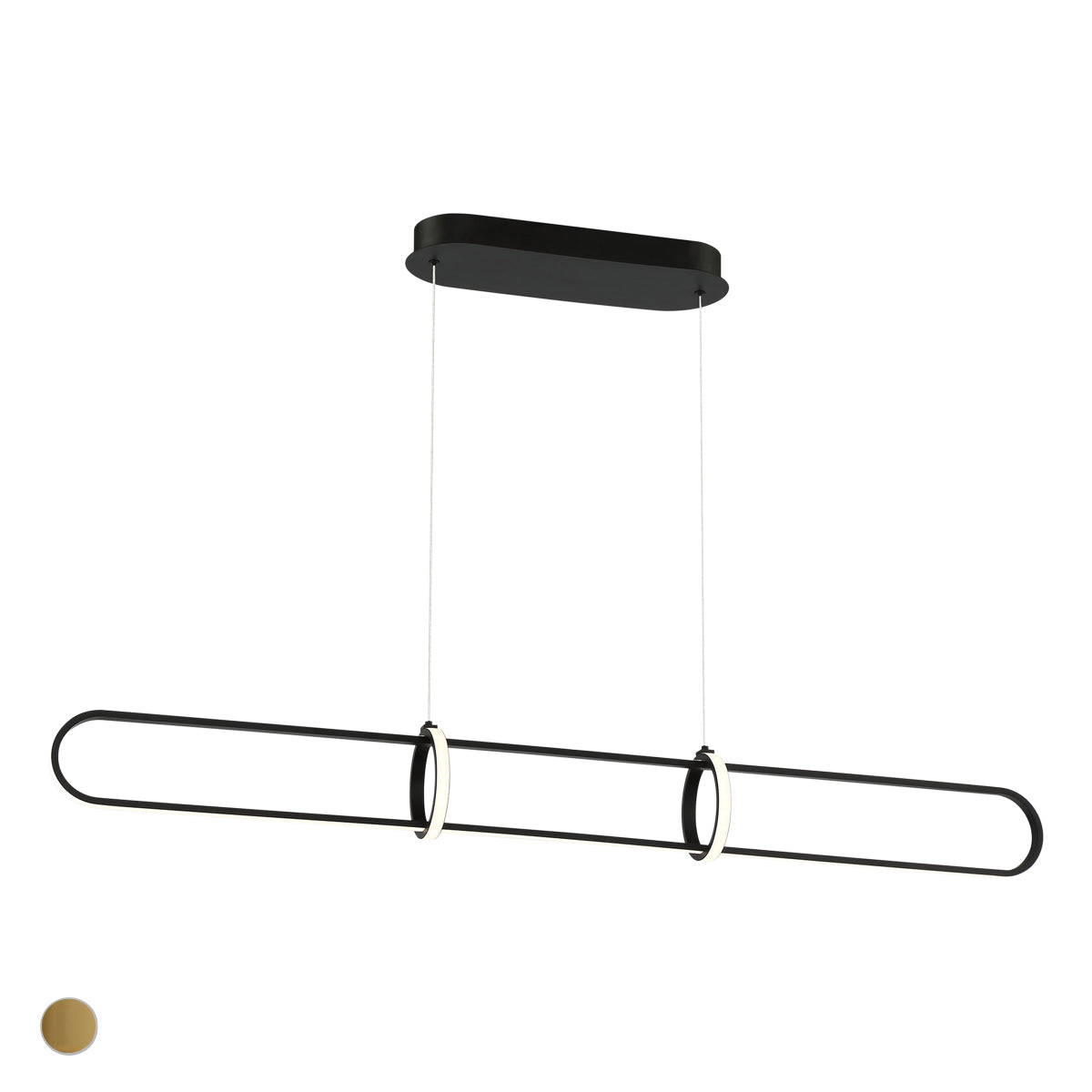 EUROFASE 37037 3-Light 47in Integrated Led Linear Chandelier Secondary image