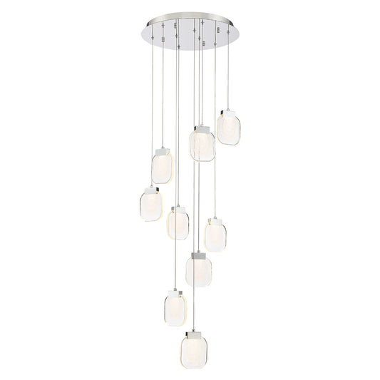 EUROFASE 38043 9-Light 20in Integrated Led Multi Drop Chandelier