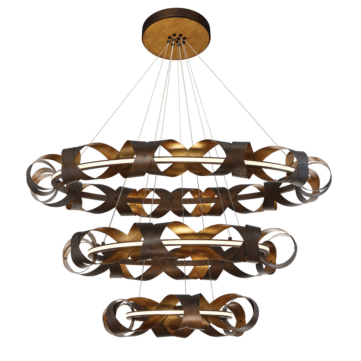 EUROFASE 30082 3-Tiers 3-Light 44in Integrated Led Grand Chandeli Main image