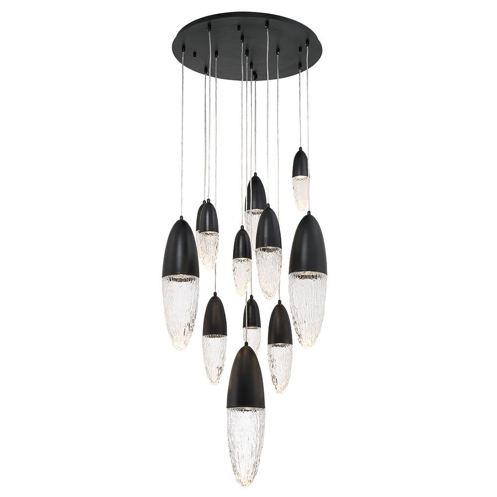 EUROFASE 43859 12-Light 30in Multi Drop Chandelier