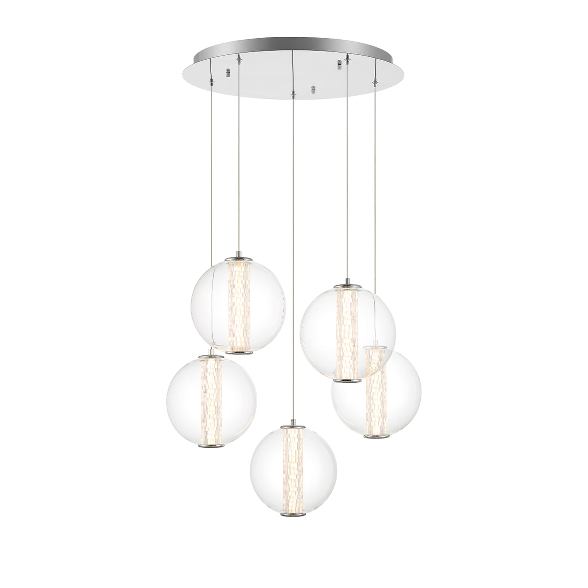 EUROFASE 45737 5-Light 26in Integrated Led Multi Drop Chandelier Main image