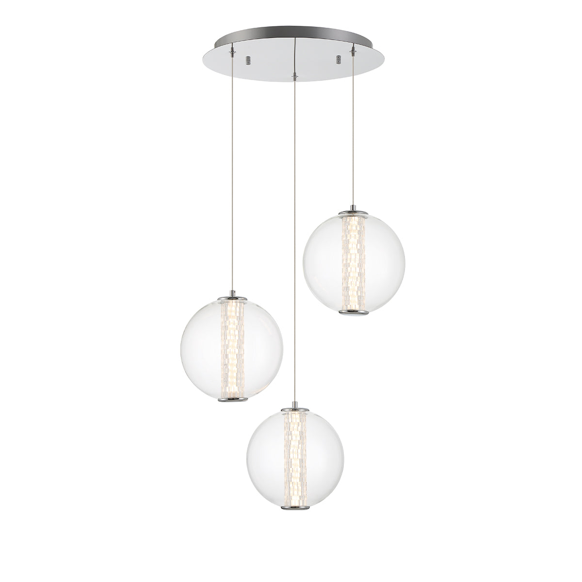 EUROFASE 45736 3-Light 21in Integrated Led Multi Drop Chandelier Main image