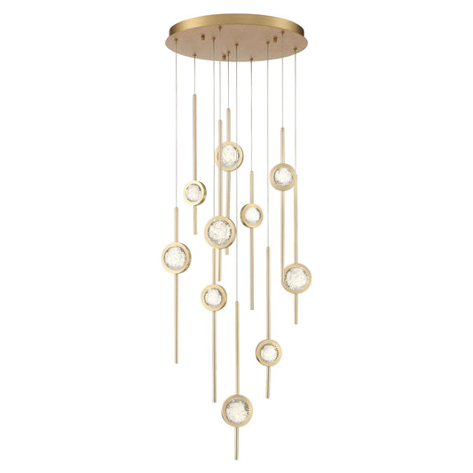 EUROFASE 39464 10-Light 24in Integrated Led Multi Drop Chandelier