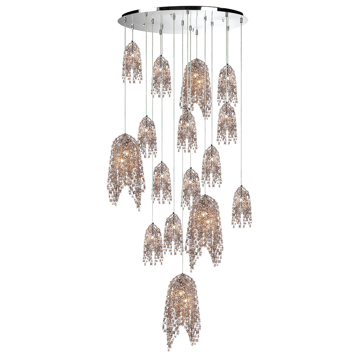 EUROFASE 31619 20-Light 38in Multi Drop Chandelier Main image