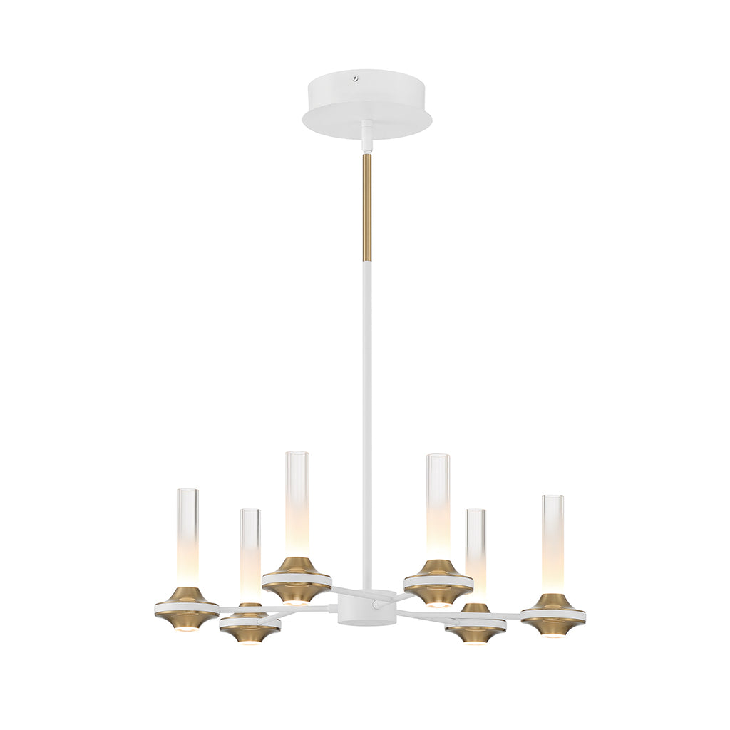 EUROFASE 45712 6-Light 24in Integrated Led Pendant Chandelier