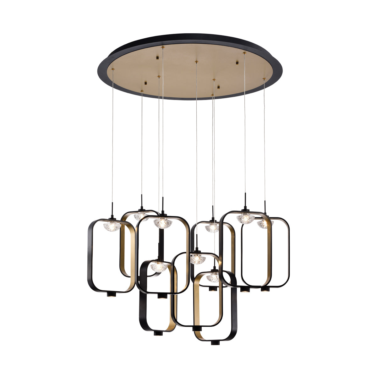 EUROFASE 37079 9-Light 33in Integrated Led Multi Drop Chandelier Main image