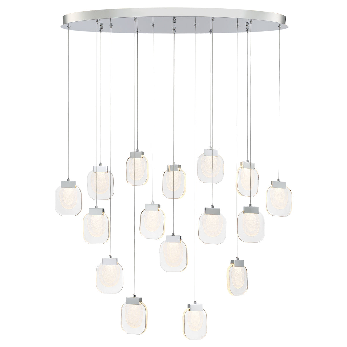 EUROFASE 37194 16-Light 44Iin Integrated Led Multi Drop Chandelier Main image