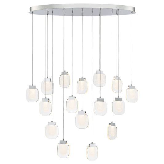 EUROFASE 37194 16-Light 44Iin Integrated Led Multi Drop Chandelier