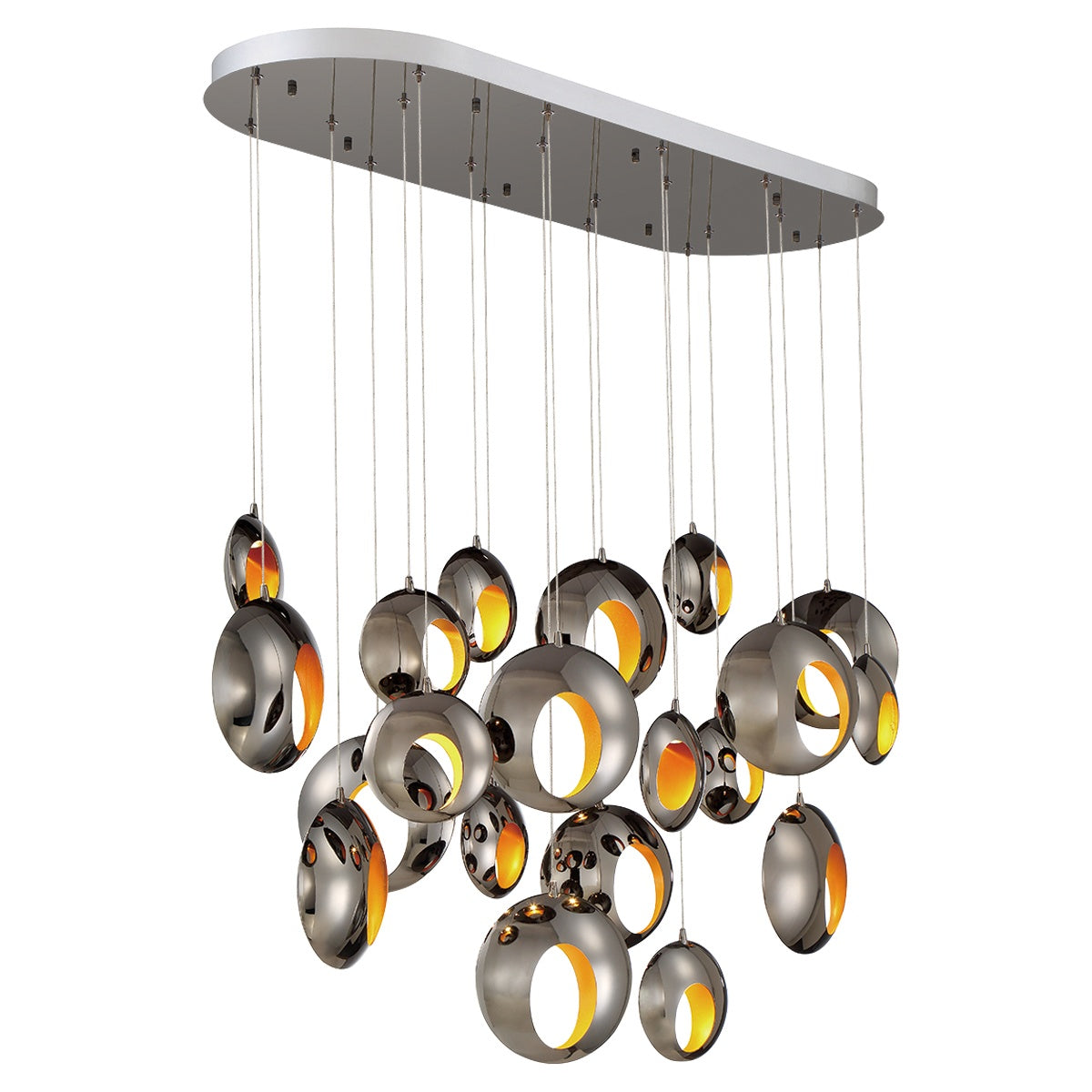 EUROFASE 35912 20-Light 52in Integrated Led Multi Drop Chandelier Main image
