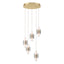 EUROFASE 45594 5-Light 18in Integrated Led Multi Drop Chandelier