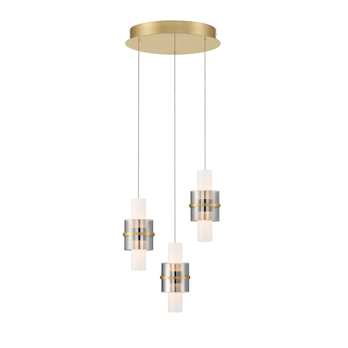EUROFASE 45593 3-Light 15in Integrated Led Multi Drop Chandelier