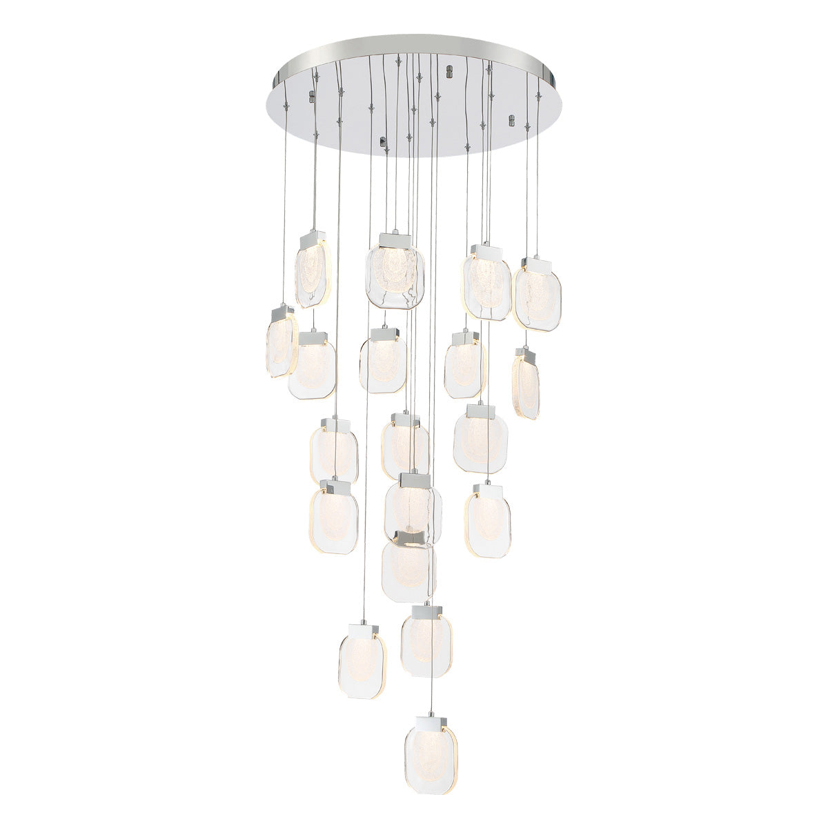 EUROFASE 37192 19-Light 29in Integrated Led Multi Drop Chandelier Main image