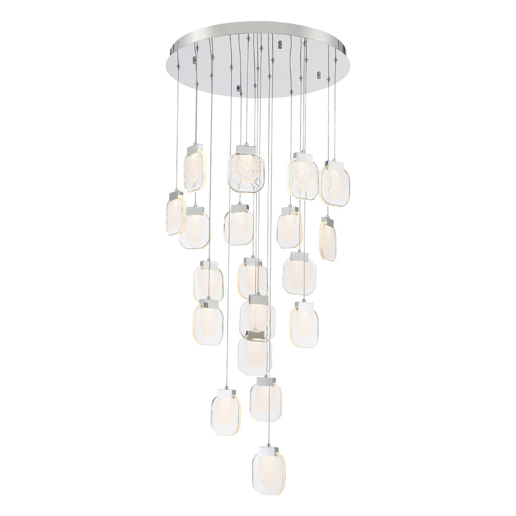 EUROFASE 37192 19-Light 29in Integrated Led Multi Drop Chandelier