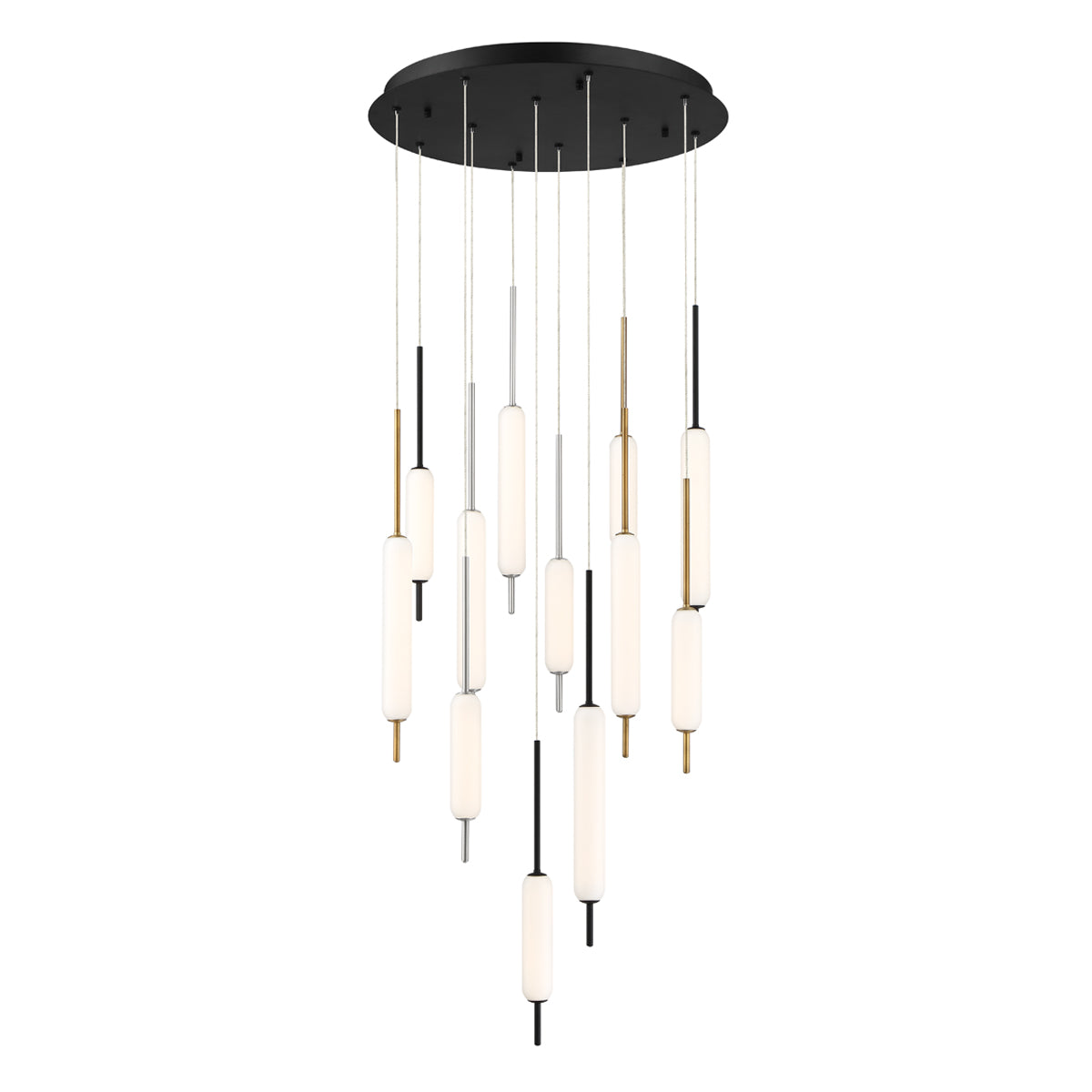 EUROFASE 37235 12-Light 22in Integrated Led Multi Drop Chandelier