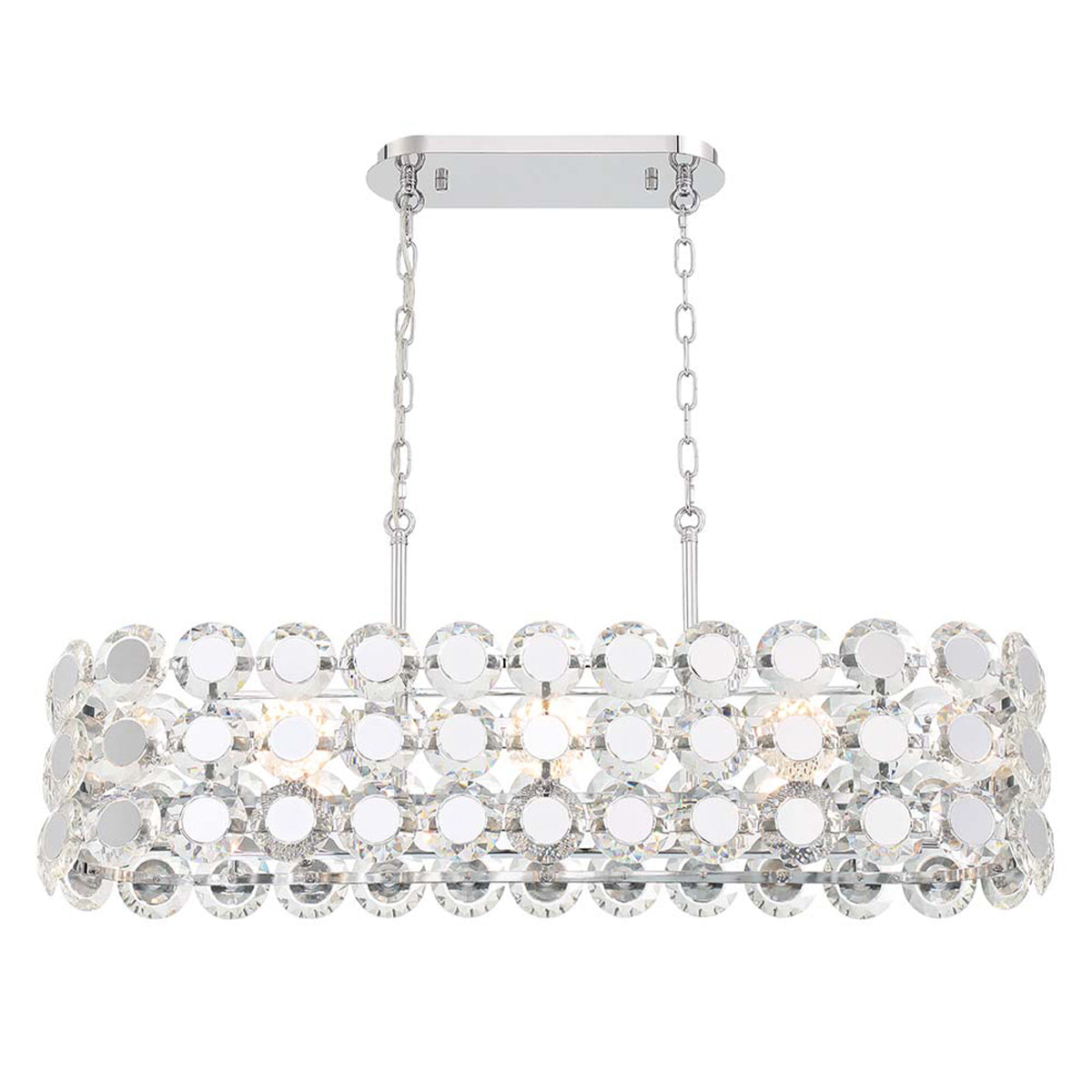 EUROFASE 44287 8-Light 40in Linear Chandelier Main image