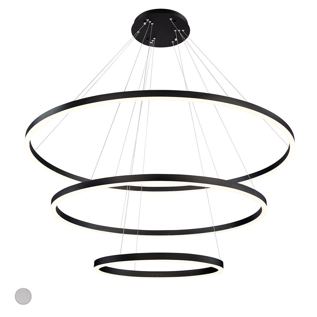 EUROFASE 31474 3-Tiers 3-Light 61in Integrated Led Grand Chandeli Secondary image