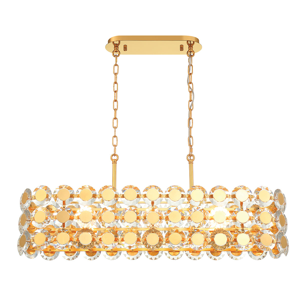 EUROFASE 44287 8-Light 40in Linear Chandelier Secondary image
