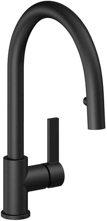 California Faucets CF Limited K01-102-ST Pull-Down Kitchen Faucet with Concealed Button Sprayer - Blade Handle