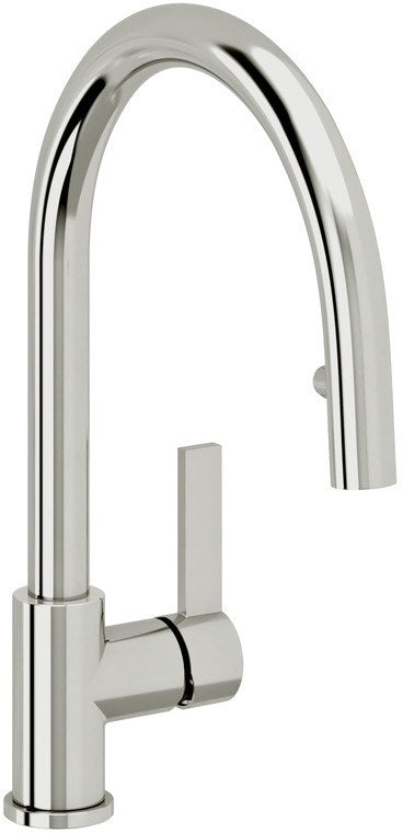 California Faucets CF Limited K01-102-ST Pull-Down Kitchen Faucet with Concealed Button Sprayer - Blade Handle